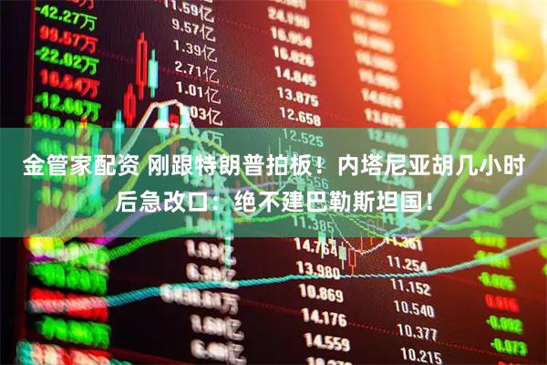 金管家配资 刚跟特朗普拍板！内塔尼亚胡几小时后急改口：绝不建巴勒斯坦国！